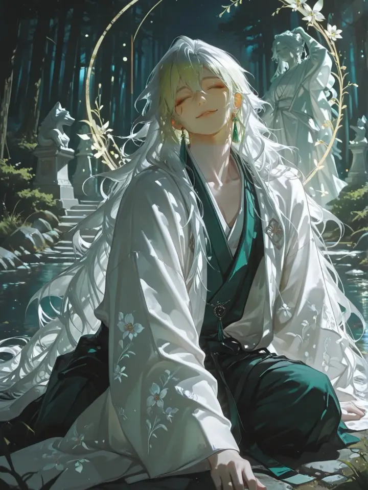 Forest path behind the shrine
